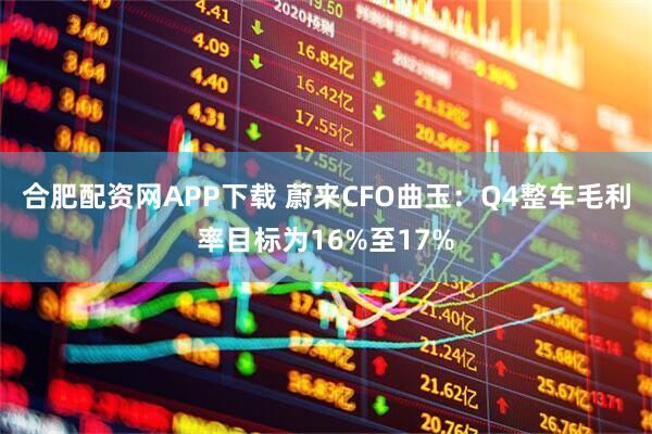 合肥配资网APP下载 蔚来CFO曲玉：Q4整车毛利率目标为16%至17%